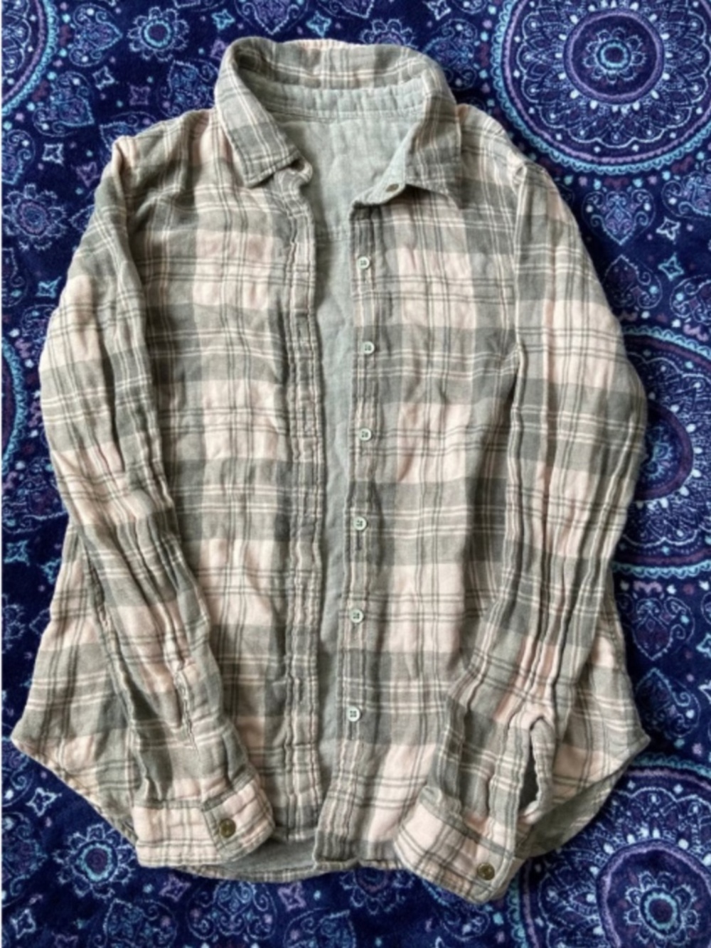 Faherty Delano Doublecloth Reversible Button Down, Small